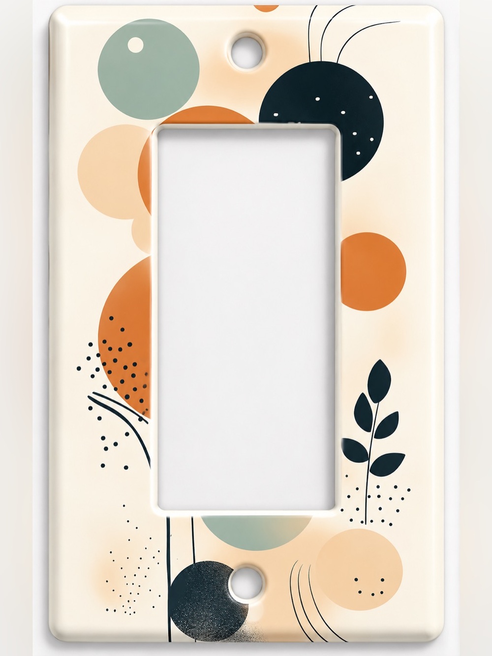 Handmade Mid Century Modern Abstract Rocker Switch Cover Plate